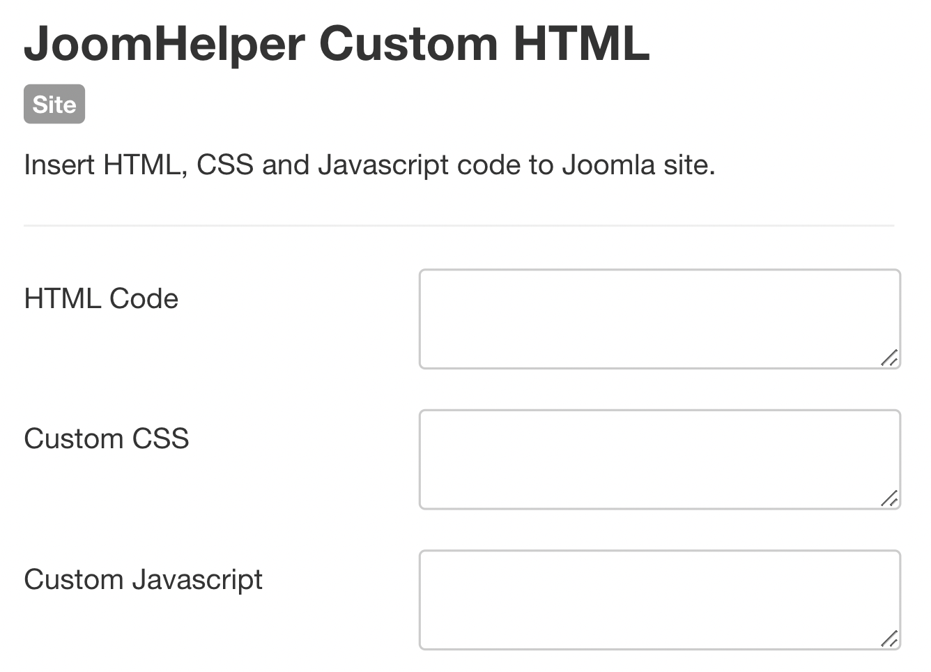 Joomla Custom HTML Module