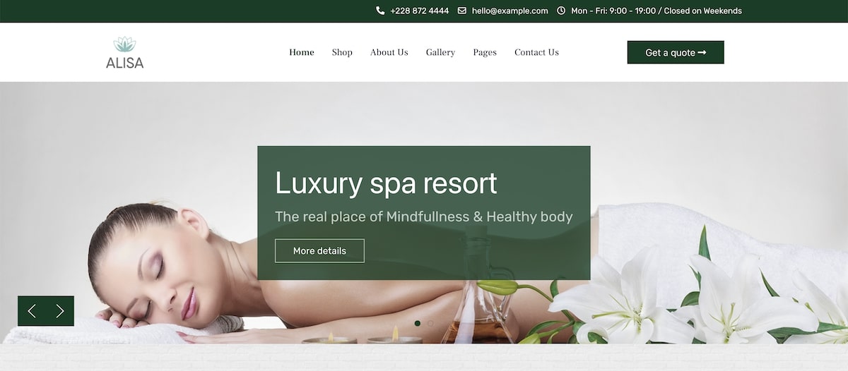 Joomla Template for the Spa, Massage and Wellness Industry