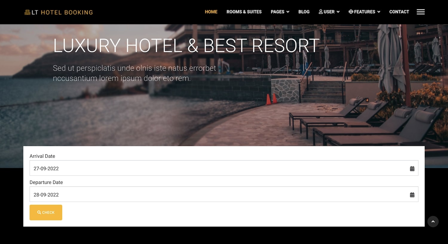 Friendly Joomla Hotel Booking template